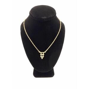 Gold Plated Triangle Dainty Necklace 18 Inches